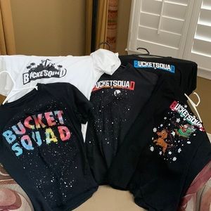 Five Bucketsquad tee shirts